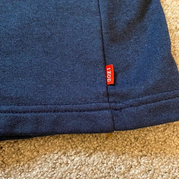 Izod size medium mens blue 3/4 zip pullover sweater - Picture 2 of 5